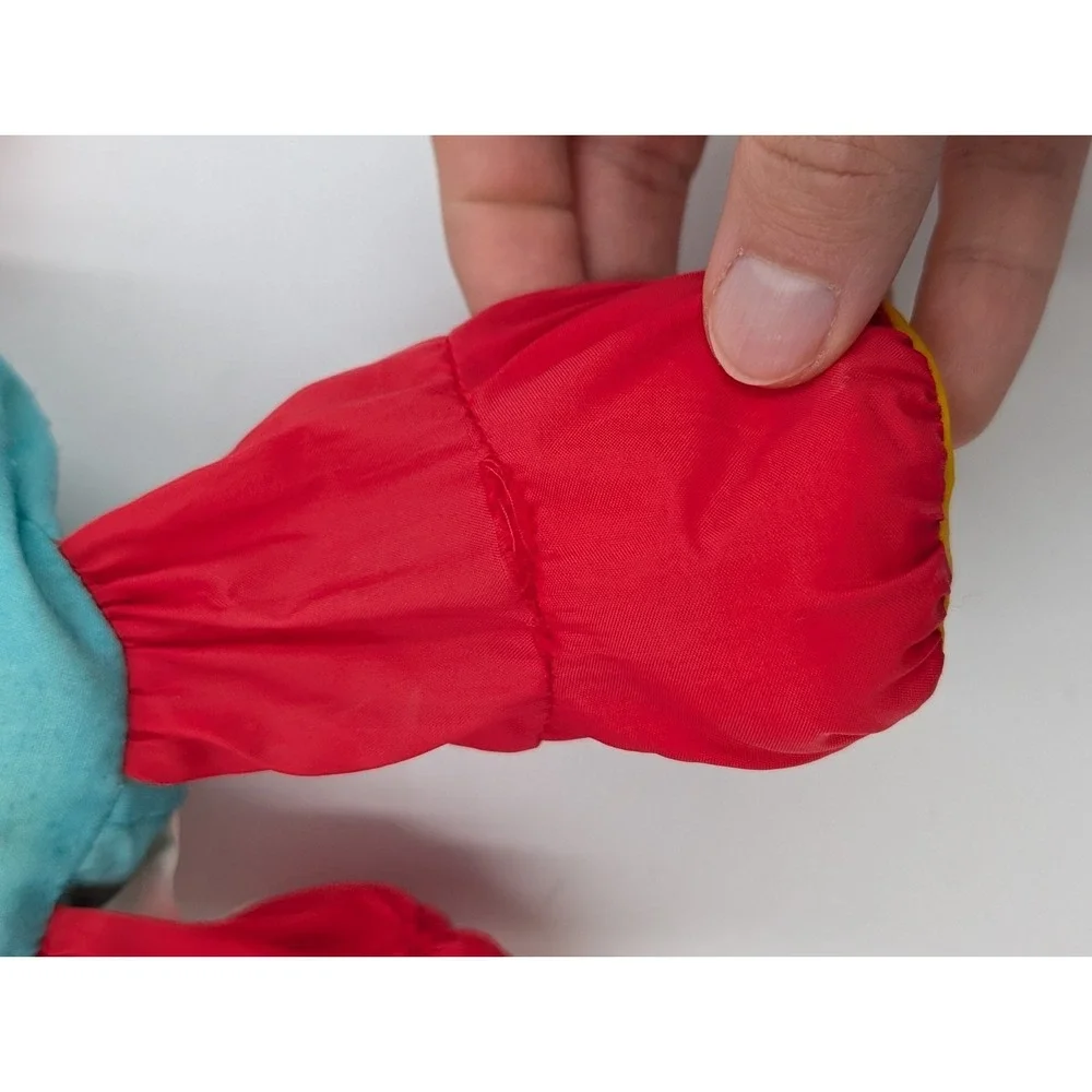Playskool Water Pets Red Puppy Dog Duck‎ Bath Tub Toy Parachute Nylon 1988 VTG
